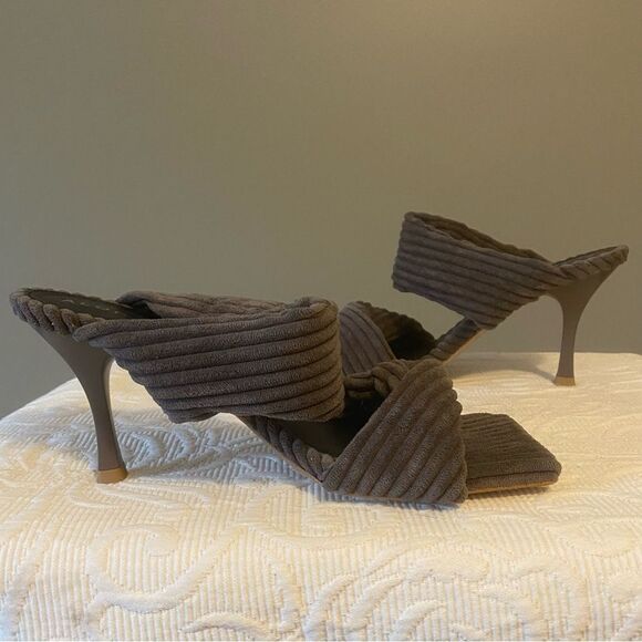 Anthropologie Alohas Natasha Mule Corduroy Twist Heels size 38 - Picture 5 of 9